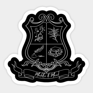 Meddle and Mend crest Sticker